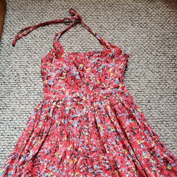 Armani Exchange Coral Floral Halter Dress - Picture 8 of 8